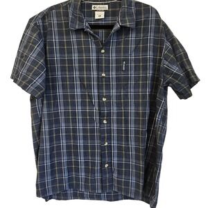 Columbia Sportswear Men's Plaid Short Sleeve Button Up Shirt XL